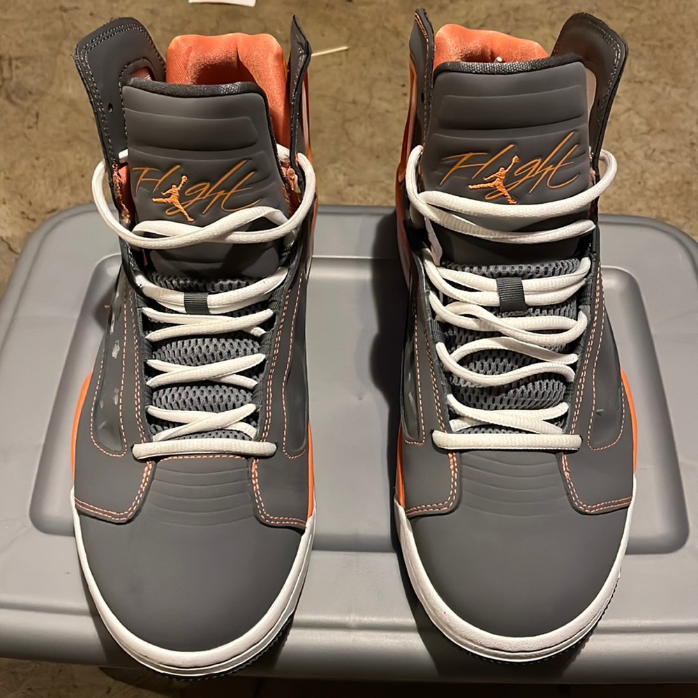 Jordan High-Top Sneakers Gray and Orange